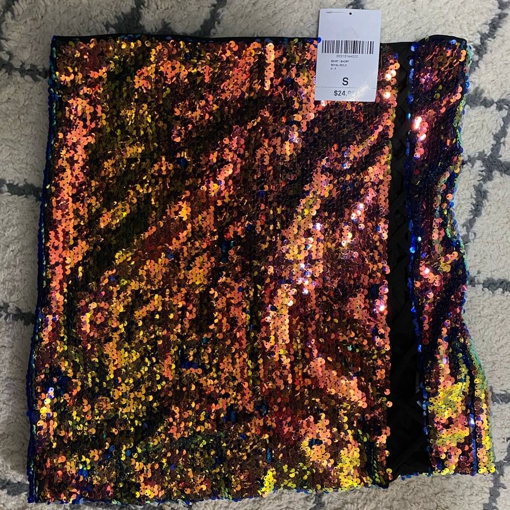 Sequin mini skirt